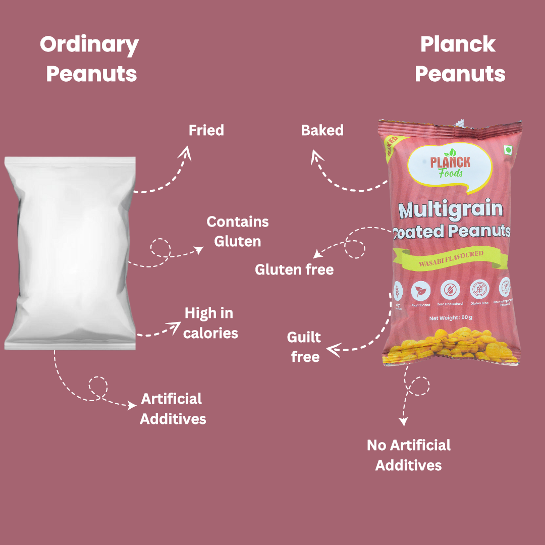 Multigrain Coated Wasabi Peanuts(pack of 5)