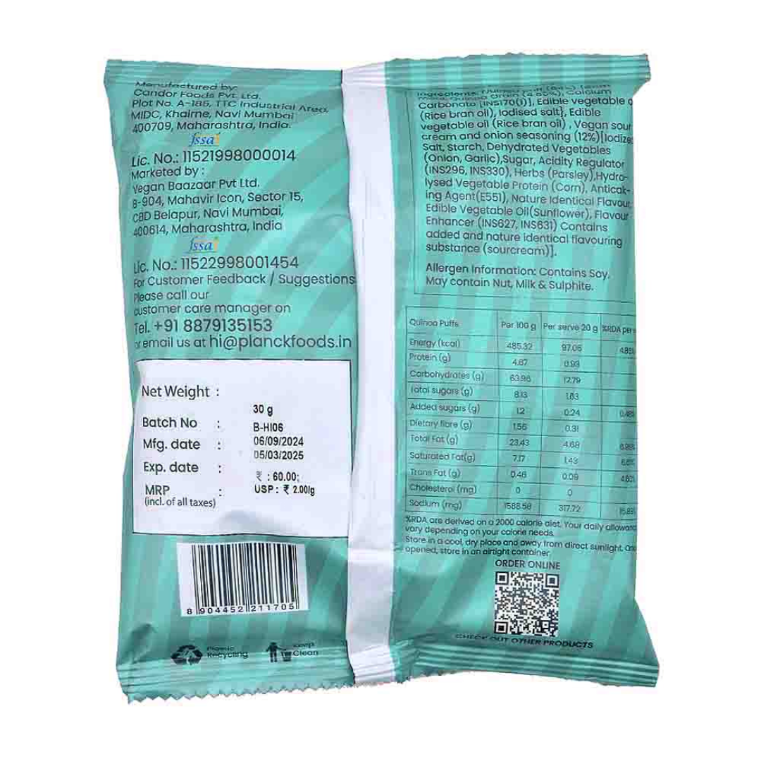 Vegan Sour Cream & Onion Puffs (pack of 5)