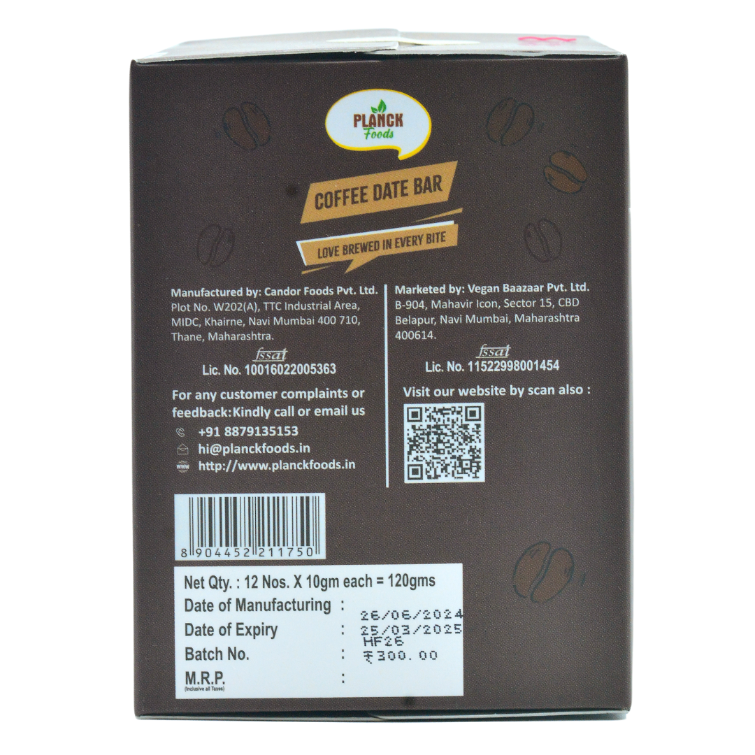Coffee Date Bar (pack of 12)