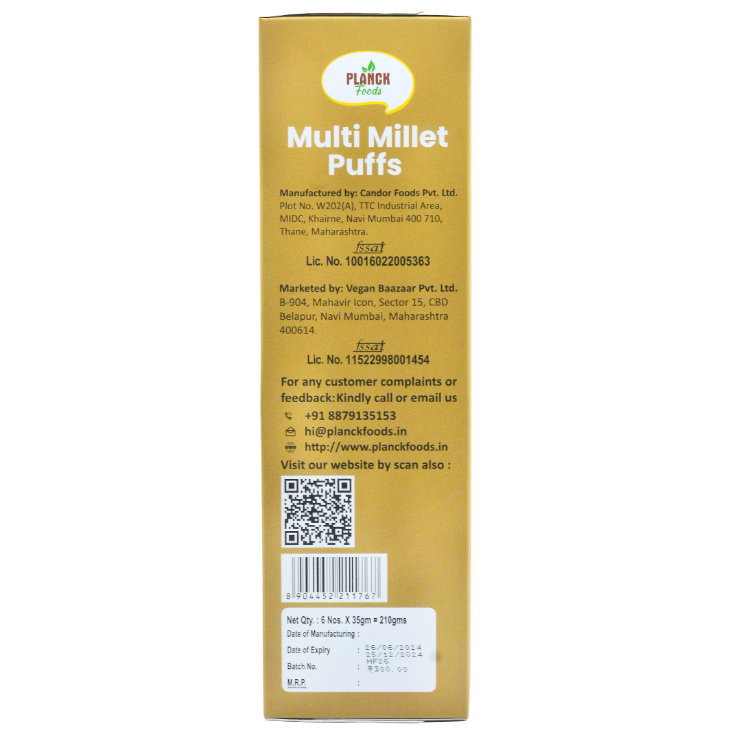 Multi Millet Puffs (pack of 6)